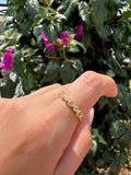 Anillo esferas brillantes (ajustable). Laminado en oro 14k.