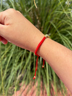 Pulsera San Benito. Laminado en oro 14k.