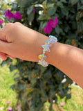 Pulsera mar. Laminado en oro 14k.