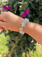 Pulsera mar. Laminado en oro 14k.