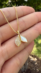Collar colita de sirena. Laminado en oro 14k