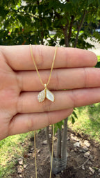 Collar colita de sirena. Laminado en oro 14k