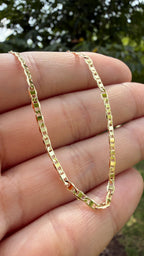 Cadena eslabón 60cm Laminado en oro 14k