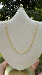 Cadena circular 45 cm. Laminado en oro 14k