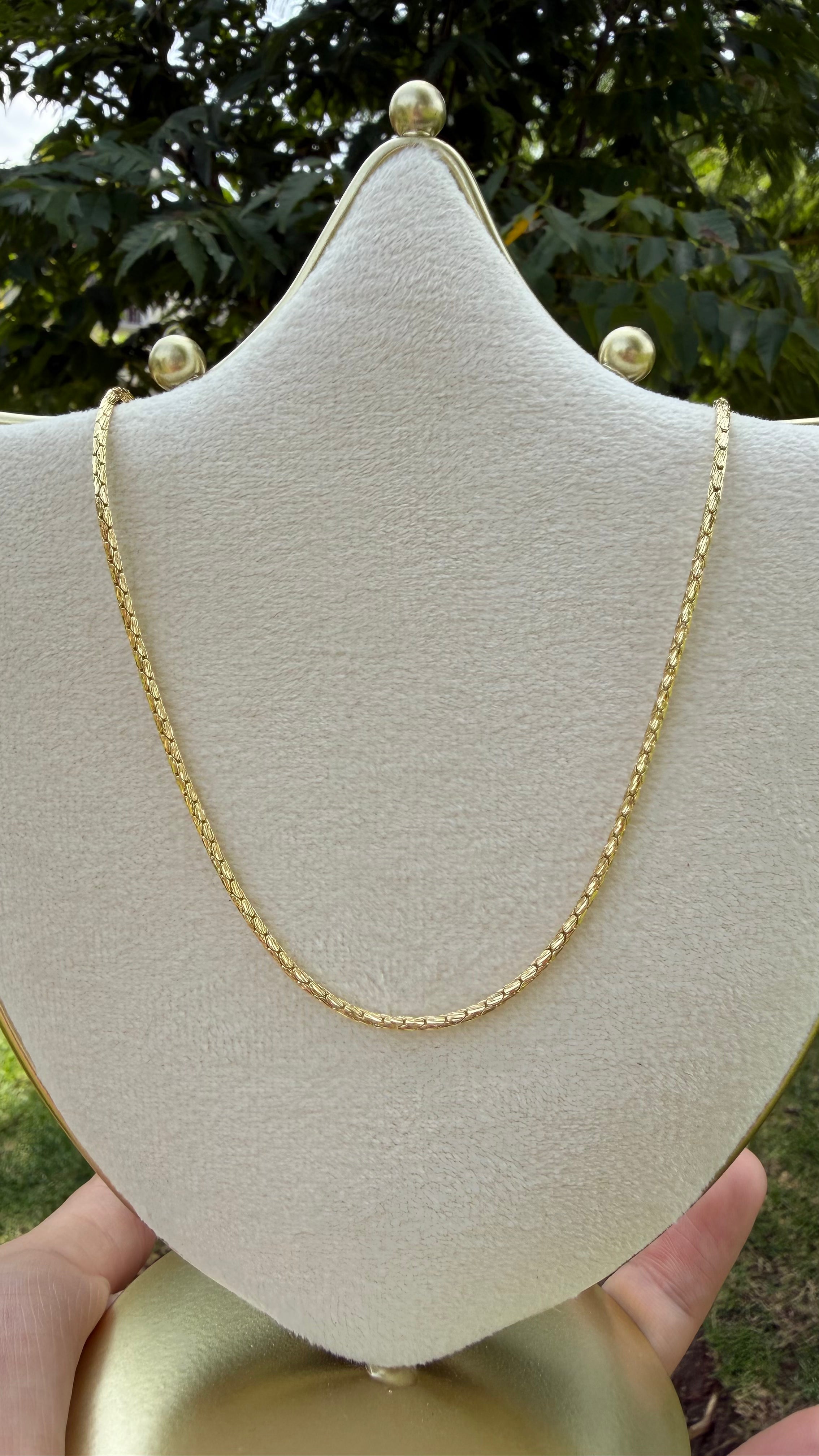 Cadena circular 45 cm. Laminado en oro 14k