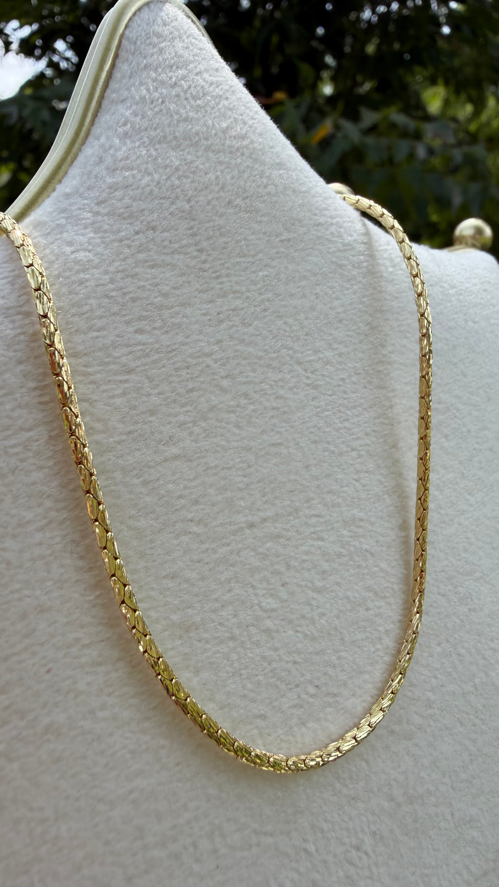 Cadena circular 45 cm. Laminado en oro 14k