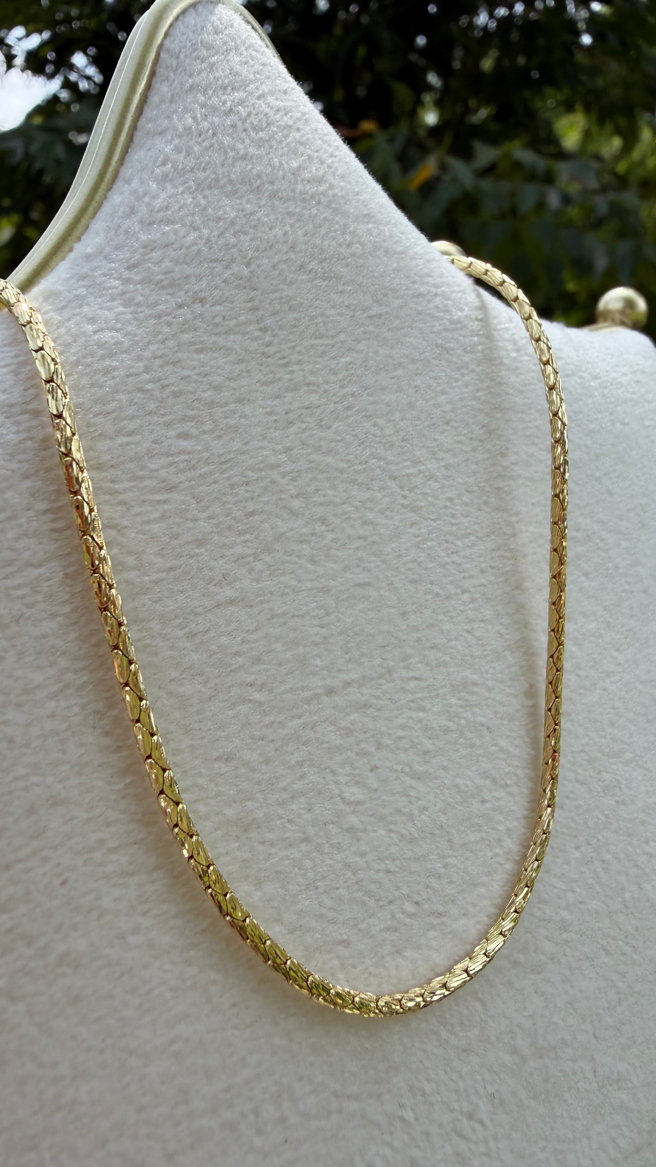 Cadena circular 45 cm. Laminado en oro 14k
