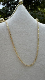 Cadena eslabón pequeño 45 cm. Laminado en oro 14k