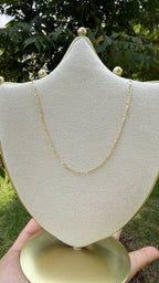 Cadena estilo Cartier 45 cm. Laminado en oro 14k