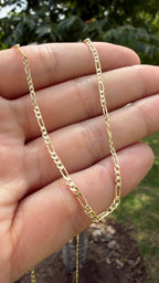 Cadena estilo Cartier 45 cm. Laminado en oro 14k