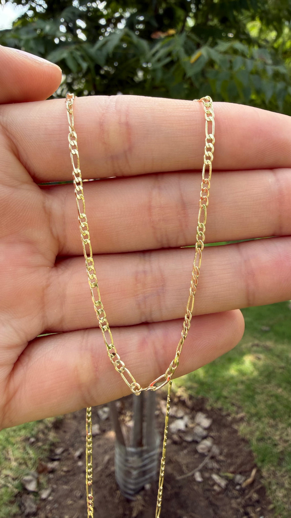 Cadena estilo Cartier 45 cm. Laminado en oro 14k